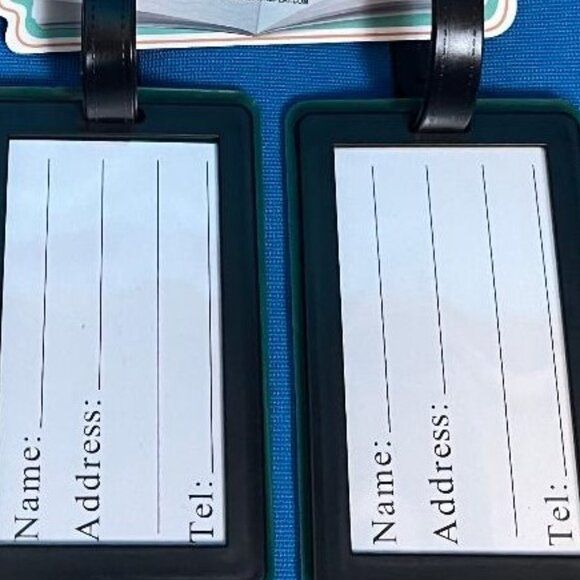 GINGKO FLOWERS SET OF 2 EASY TO SEE UNIQUE LUGGAGE / BAG TAGS TRAVEL / TRAVELING - Picture 8 of 10